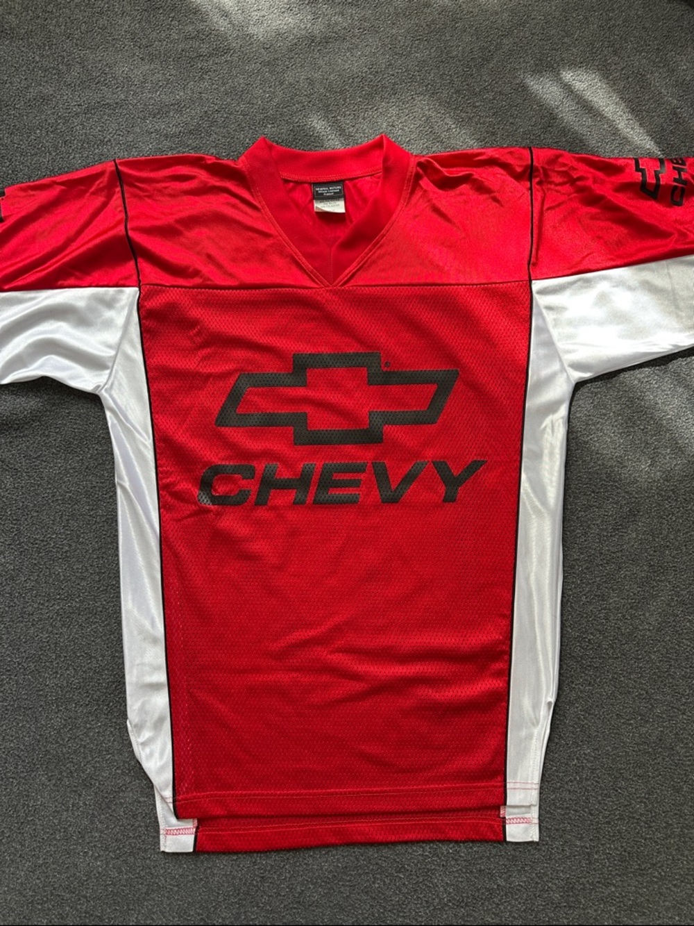 Men’s Red & White Athletic Jersey Top